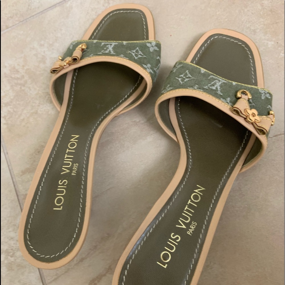 Louis Vuitton Denim Monogramed sandals